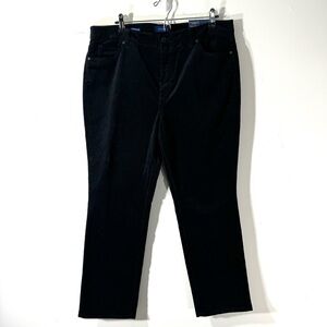 Talbots Flawless 5 Pocket Hi Waist Black Corduroy Straight Leg Pants